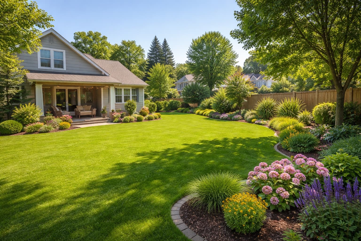 Freshly installed lawn sod in Philadelphia, PA